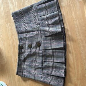 COPY - DKNY JEANS brown plaid SchoolGirl Pleated Mini Skirt